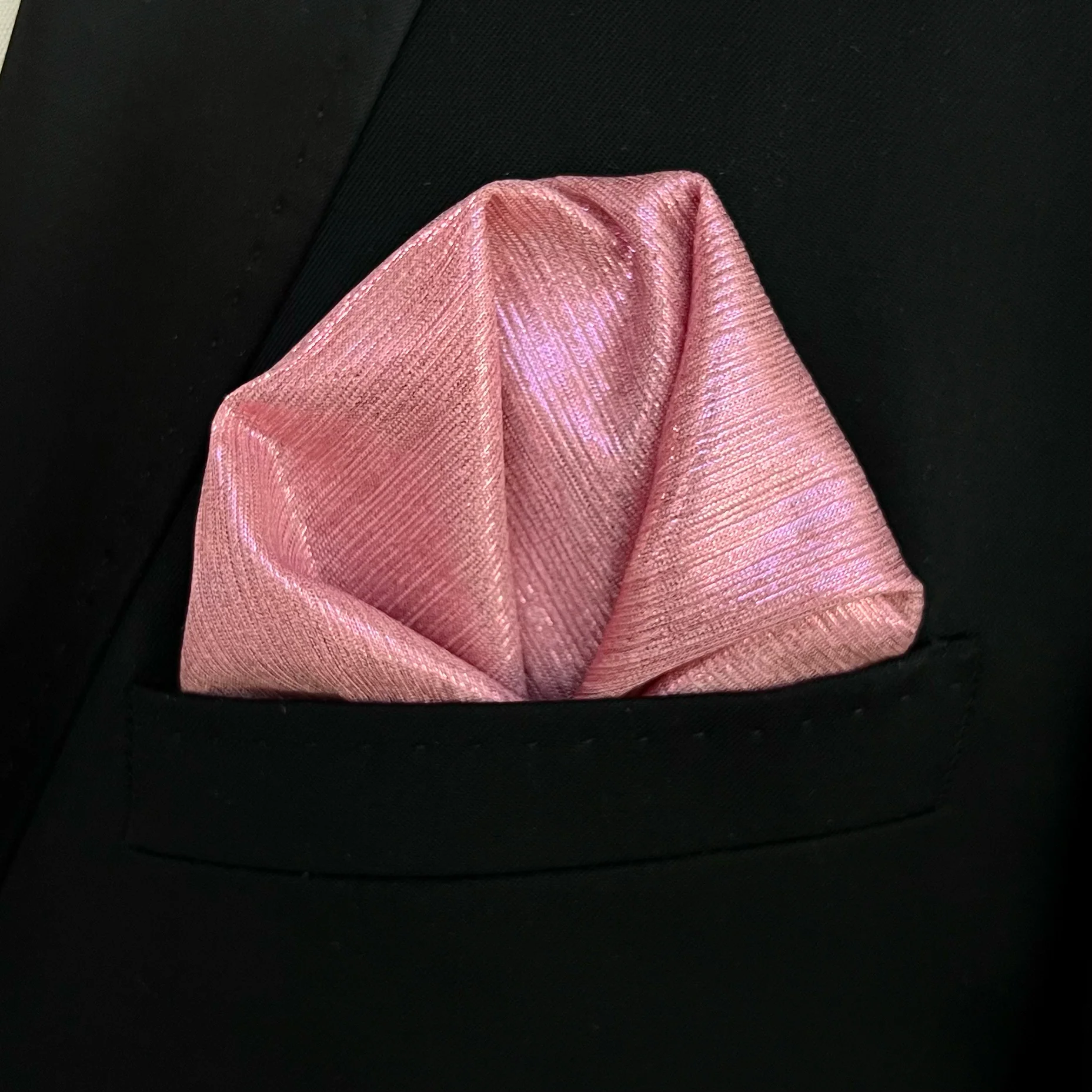 Pink Lustre Pocket Square