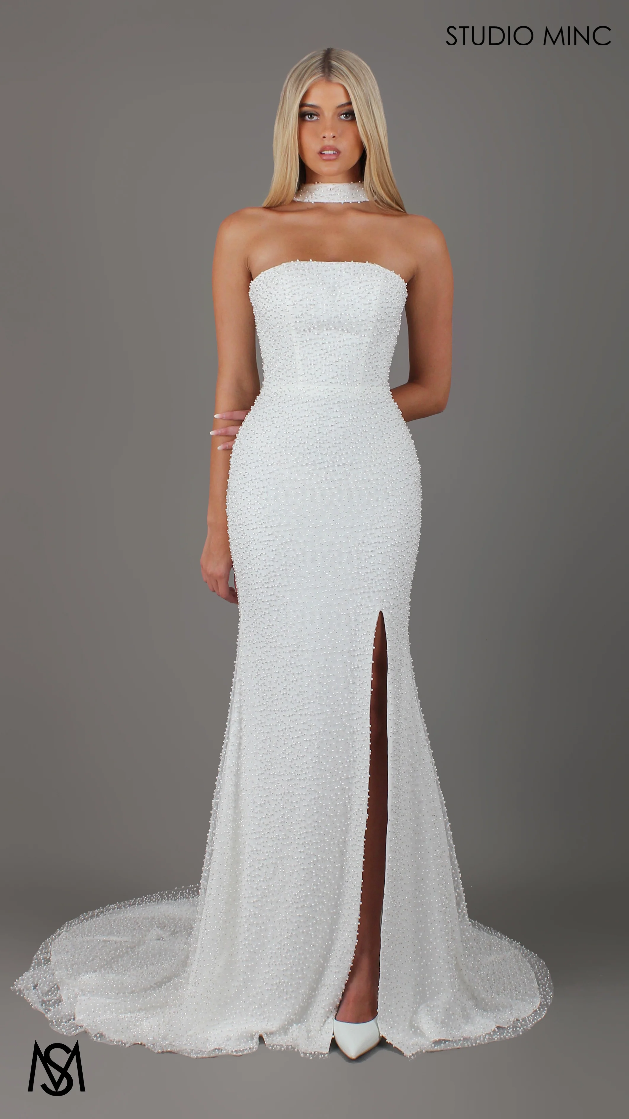 Luster - Wedding Dress | Strapless Pearl Fitted mermaid silhouette - Image 3