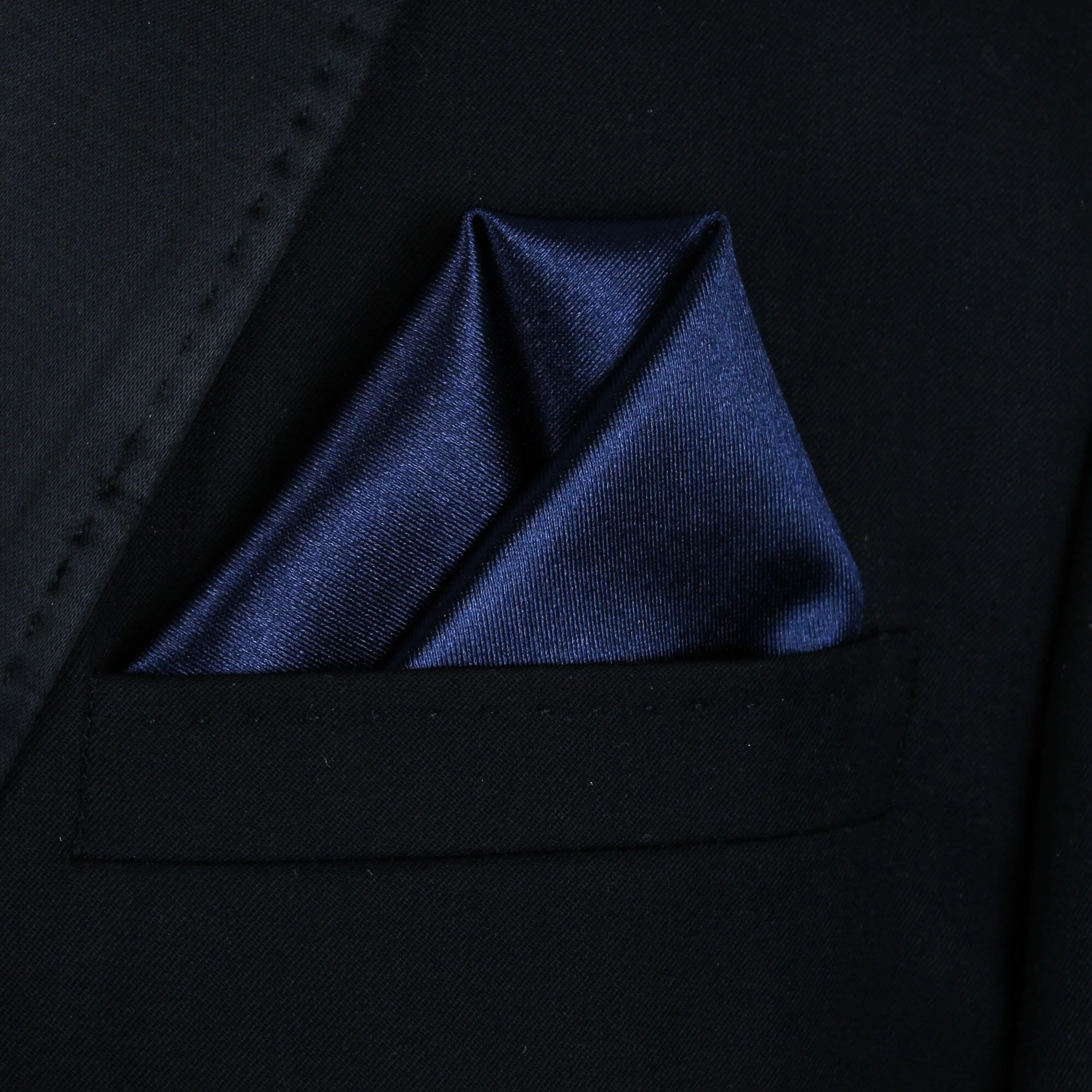 Pocket Square | Navy Thick Satin #55