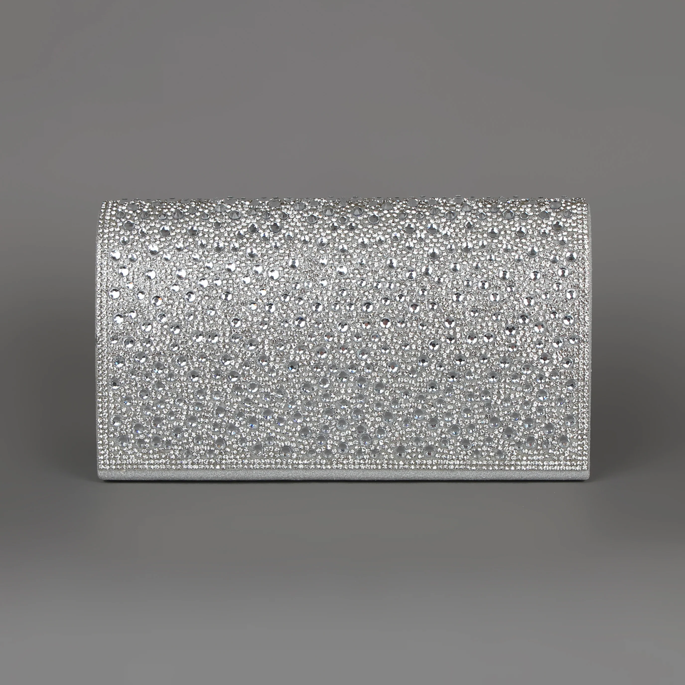 Rhinestone Clutch | Silver rhinestone evening bag formal - Image 4