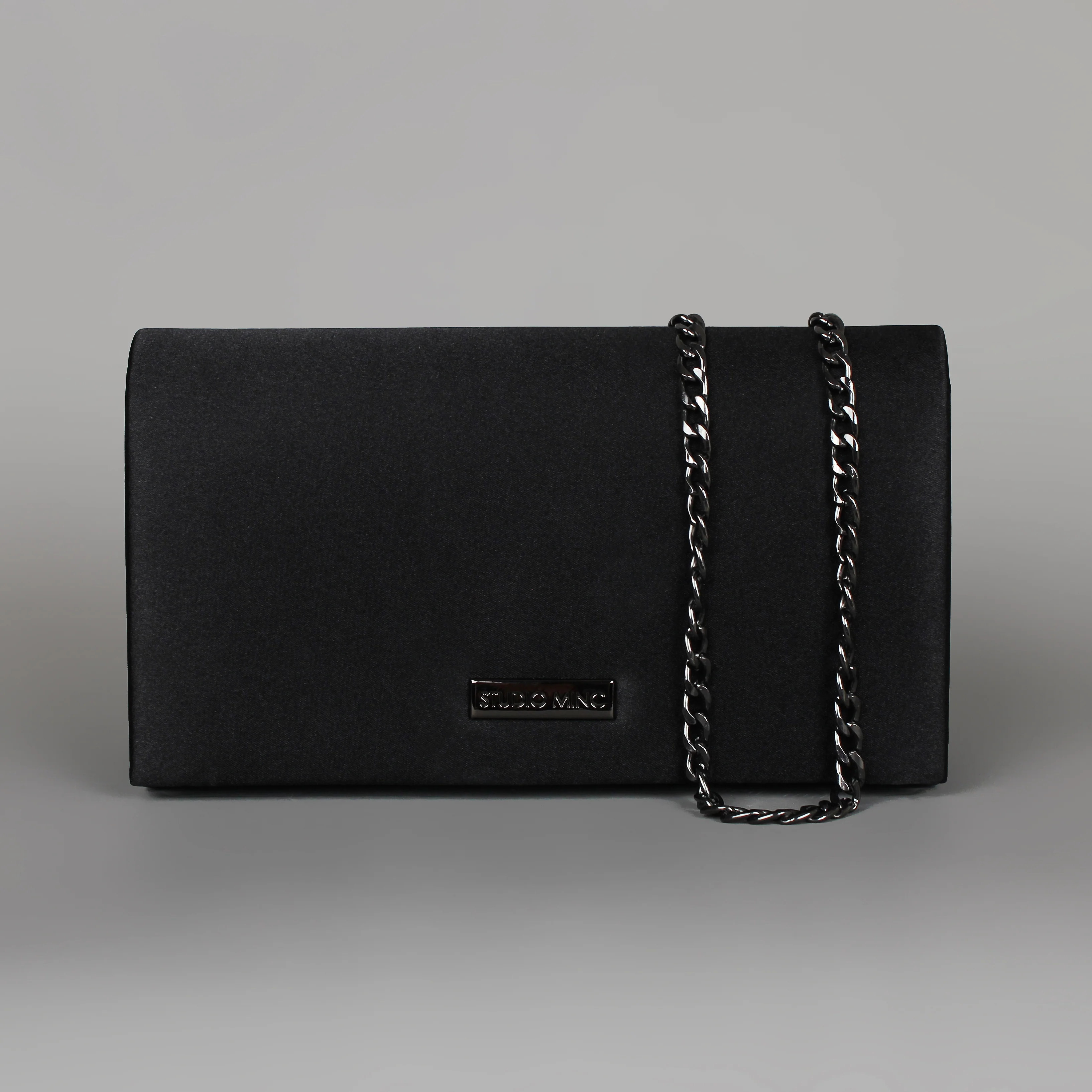 Satin Clutch | Black Satin evening bag formal - Image 5