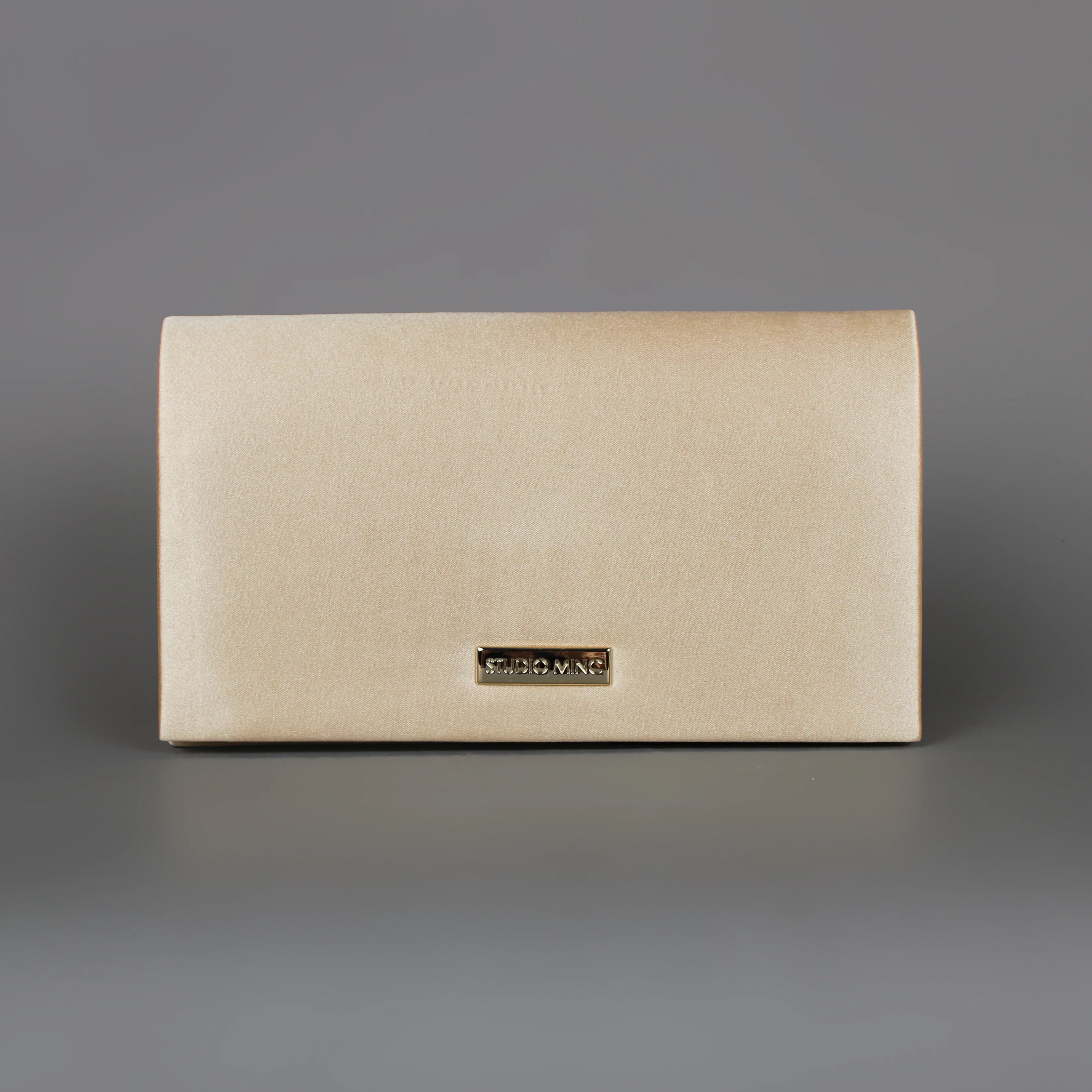 Satin Clutch | Gold Satin evening bag formal - Image 4