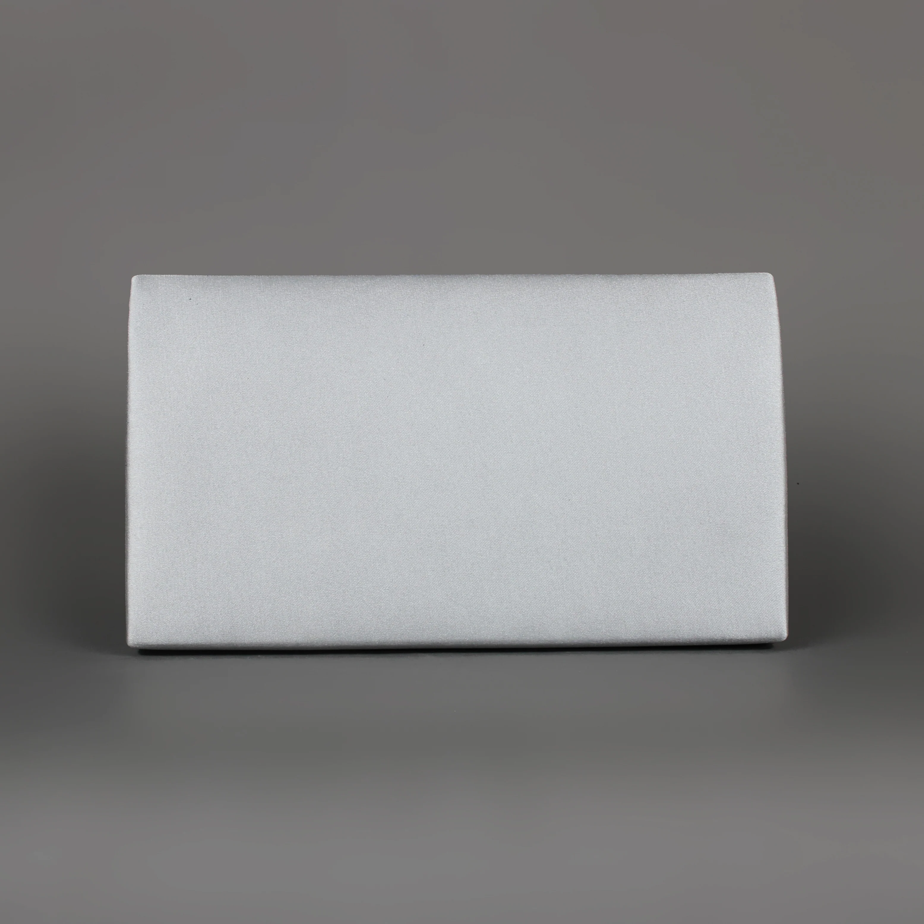 Satin Clutch | Silver Satin evening bag formal - Image 4