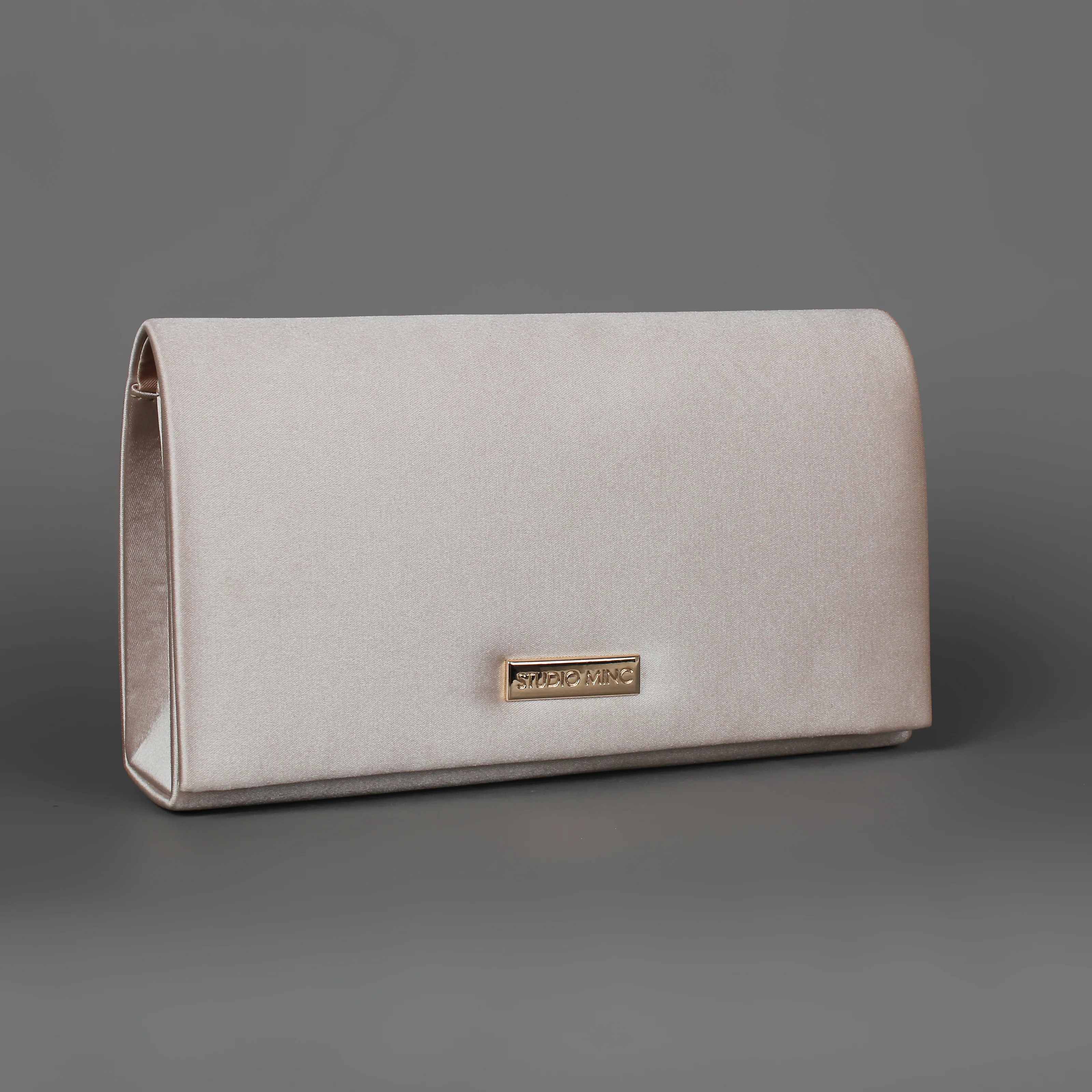 Satin Clutch | Champagne Satin evening bag formal - Image 3