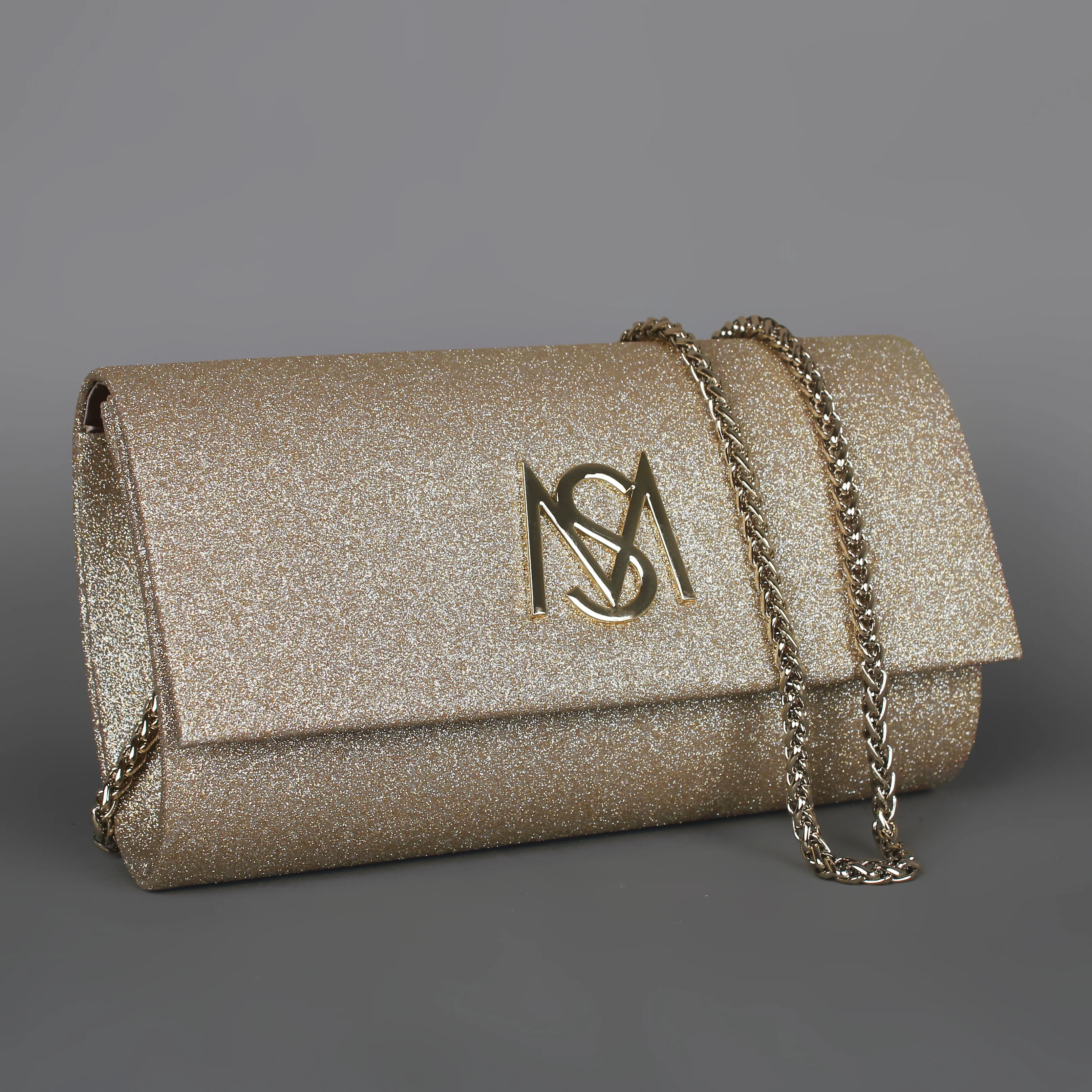 Shimmer Clutch | Gold Glitter evening bag formal