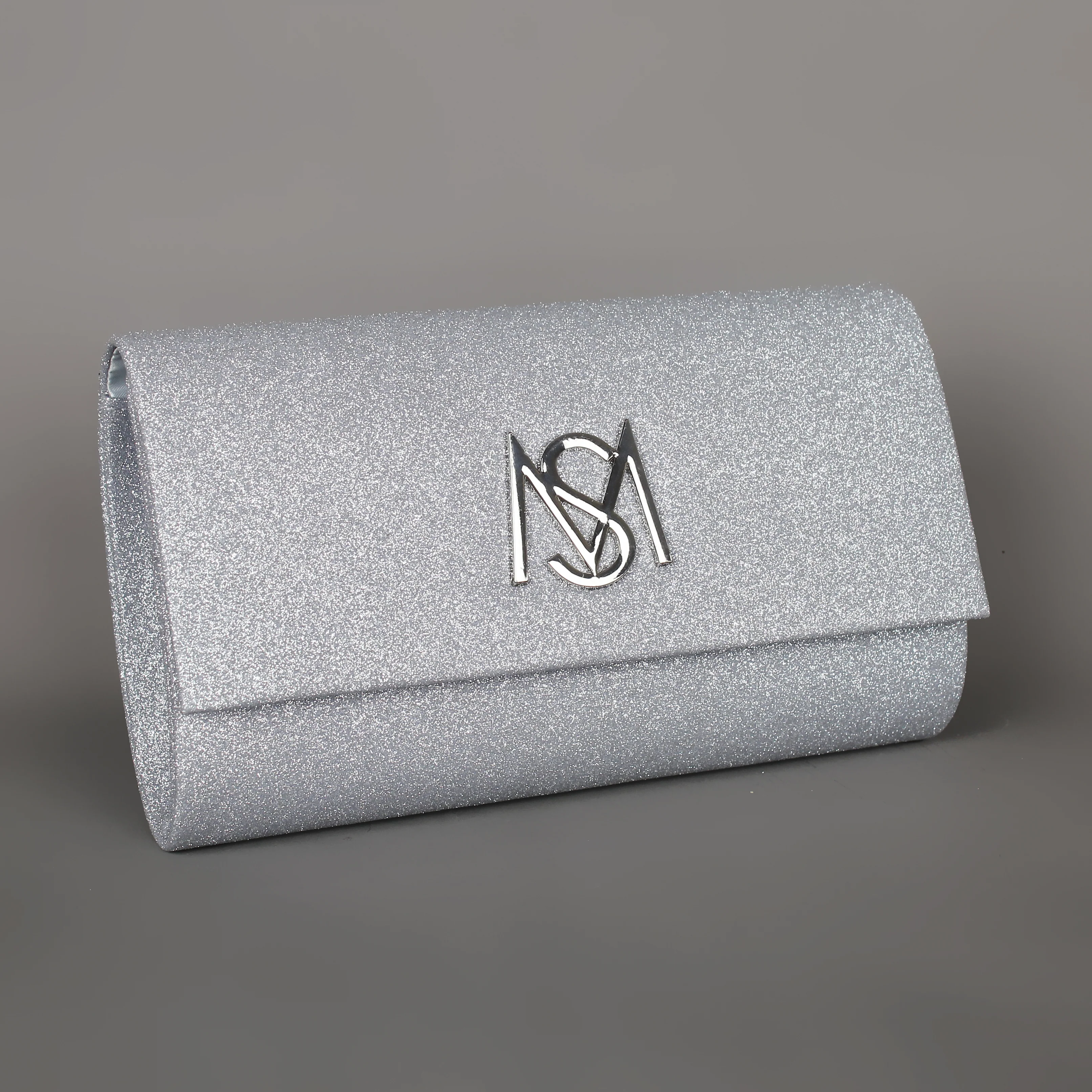 Shimmer Clutch | Silver Glitter evening bag formal - Image 3
