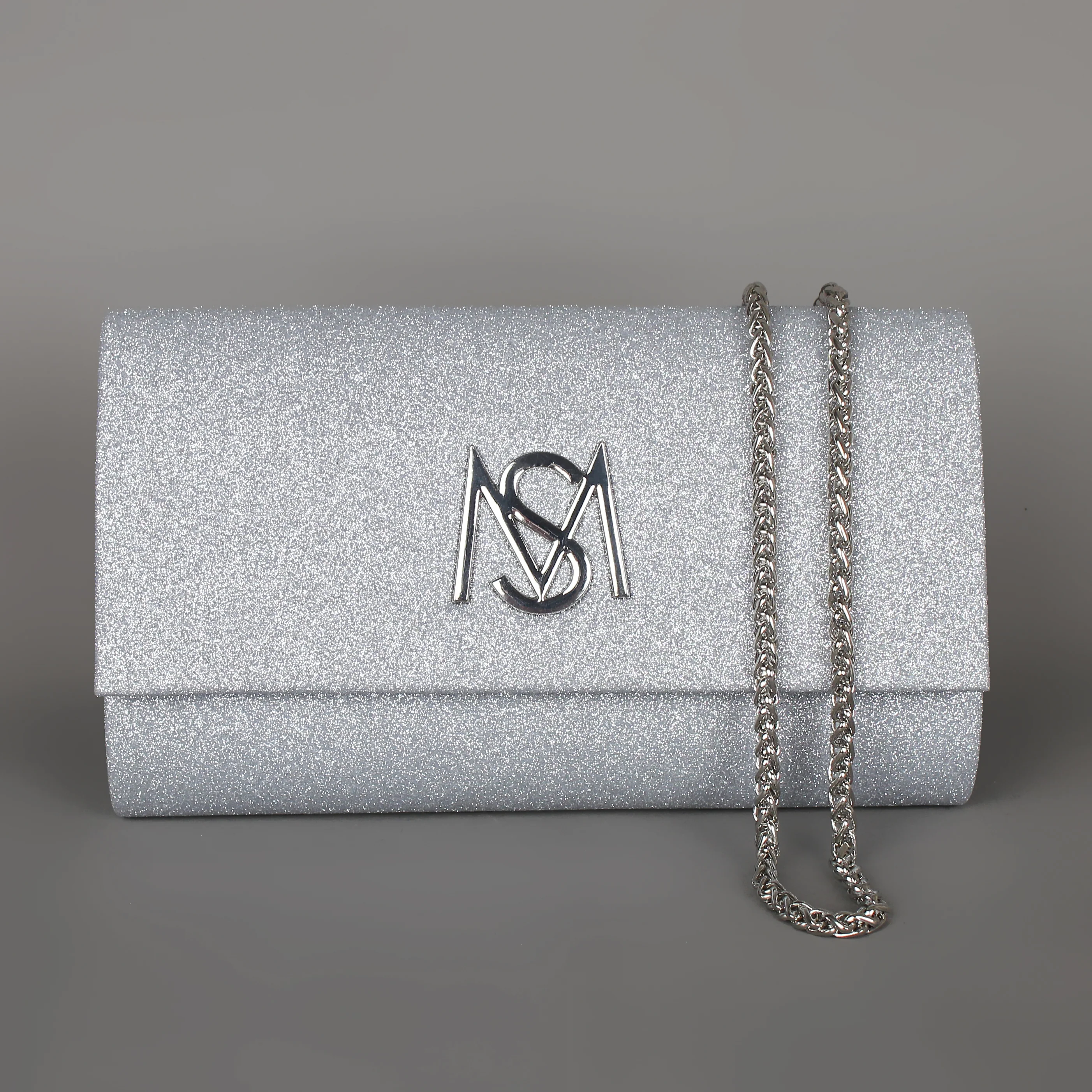 Shimmer Clutch | Silver Glitter evening bag formal - Image 5
