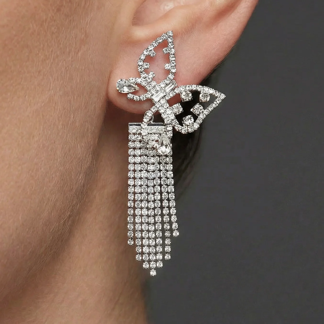 Silver Butterfly Earrings