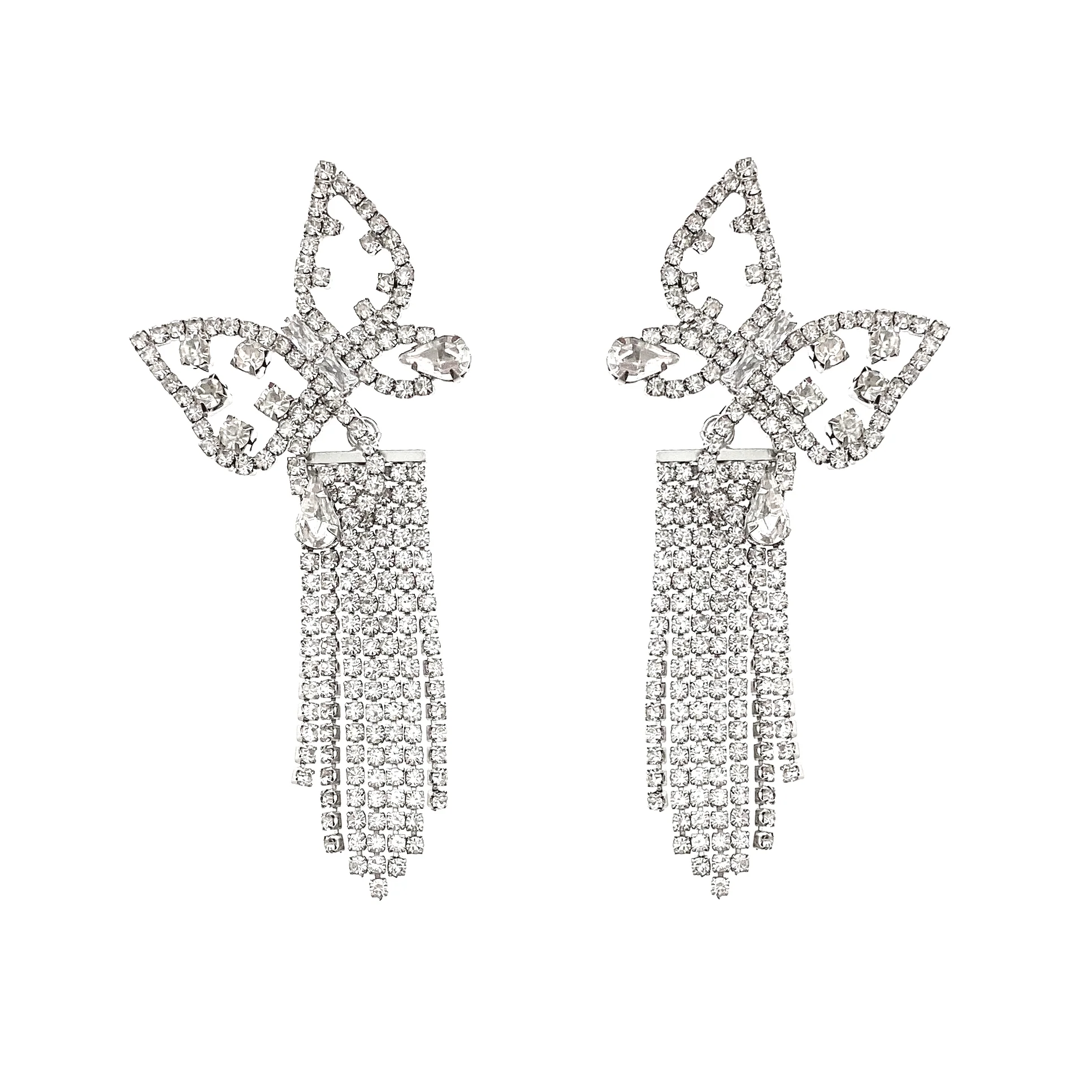 Silver Butterfly Earrings - Image 2