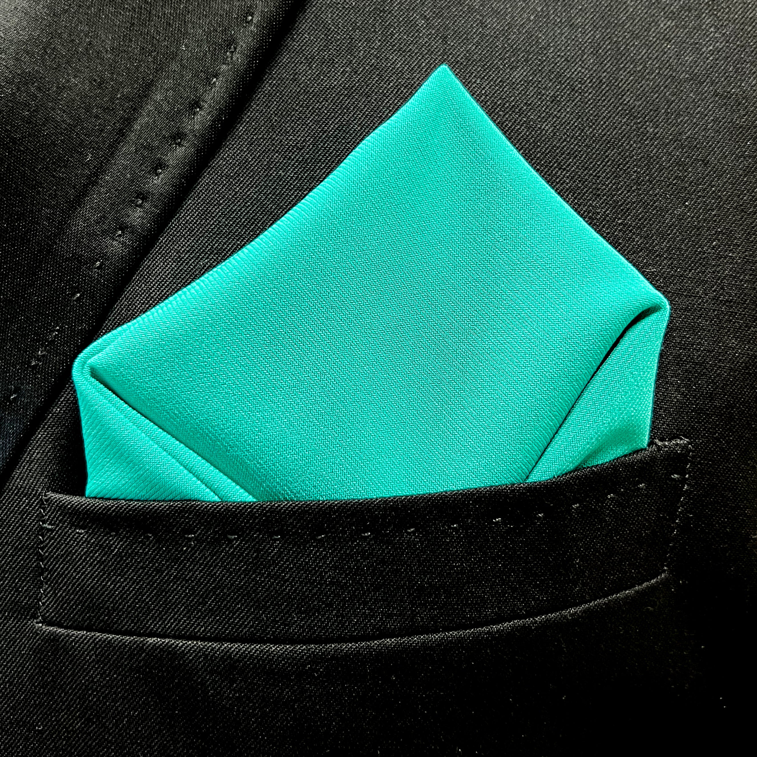 Teal Pocket Square